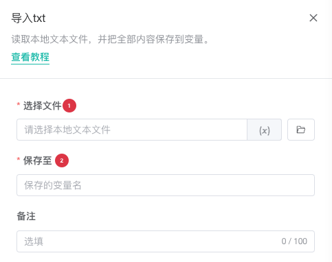 Import TXT configuration